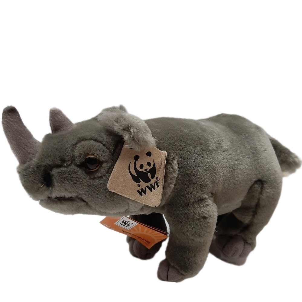 🍒 New - WWF White Rhinoceros Rhino Plush Soft Kids Toy